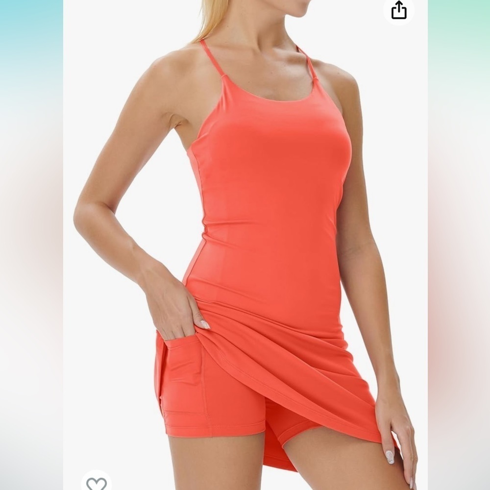 NWT Yoga Fitness Athletic Dress built in Shorts